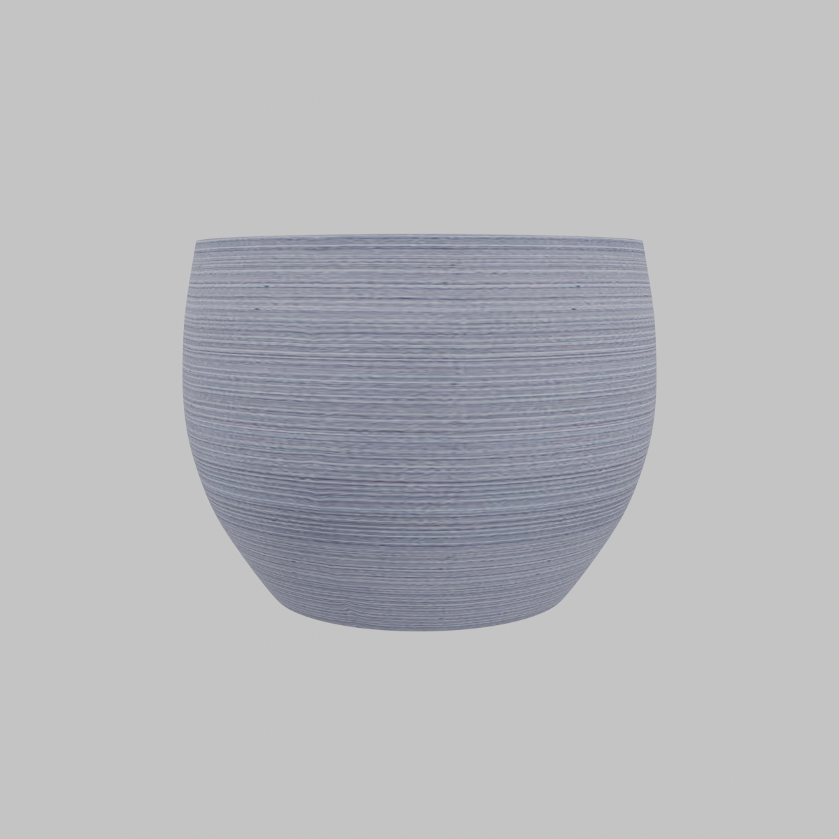 Macetero de fibra Stri Grey 29x22 cm gris.