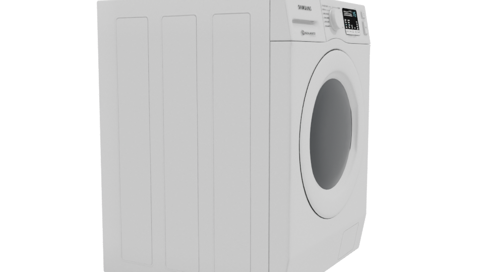 Stylish Front Load Washer 3D - Professional 3D Model Render 9