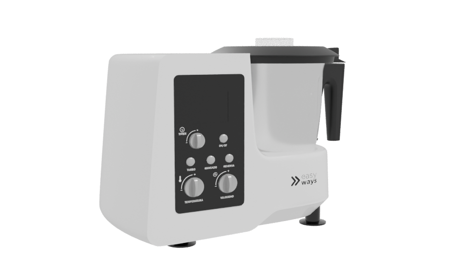 Modern Kitchen Food Processor 3D Model - Professional 3D Model Render 10