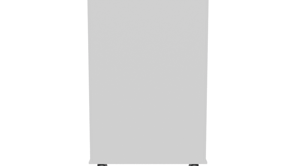 Minimalist White Cabinet Model - Professional 3D Model Render 5