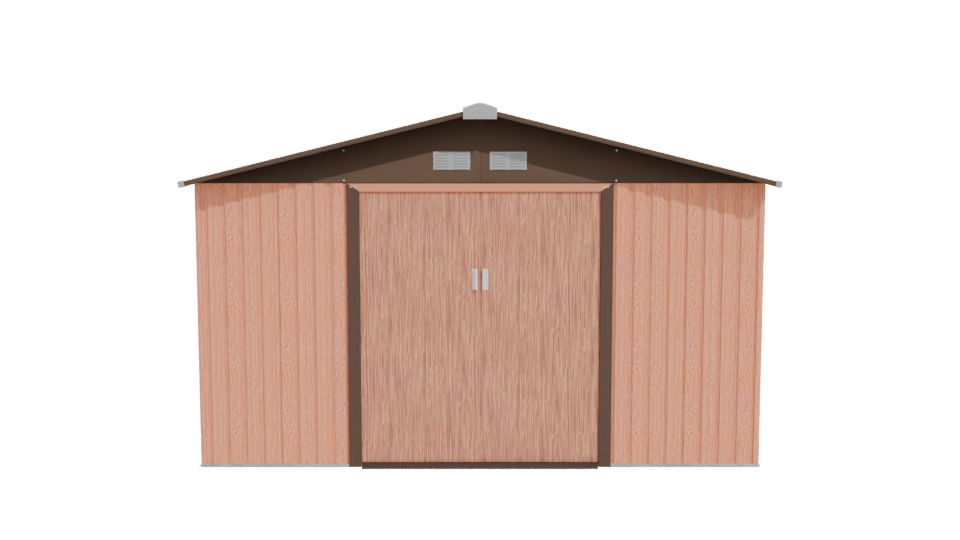 Wooden Garden Shed Model 3D - Professional 3D Model Render 11