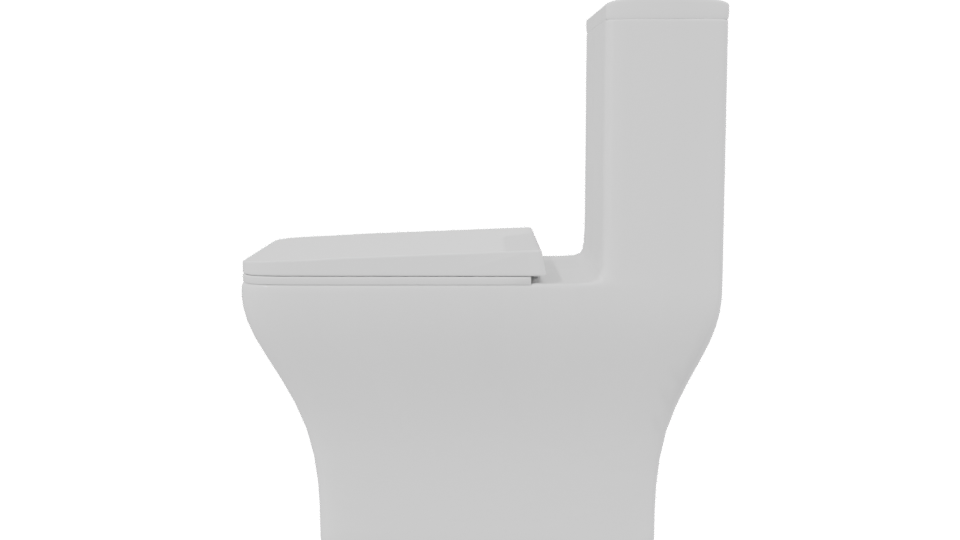 Stylish Modern Toilet 3D Model - Professional 3D Model Render 2