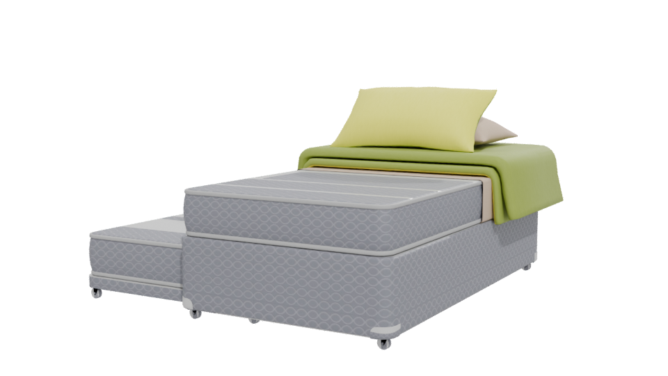 Stylish Double Bed Model - Professional 3D Model Render 12