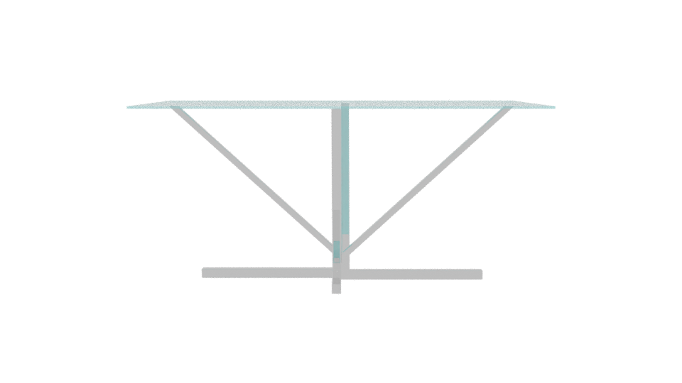 Stylish Modern Glass Table 3D - Professional 3D Model Render 5