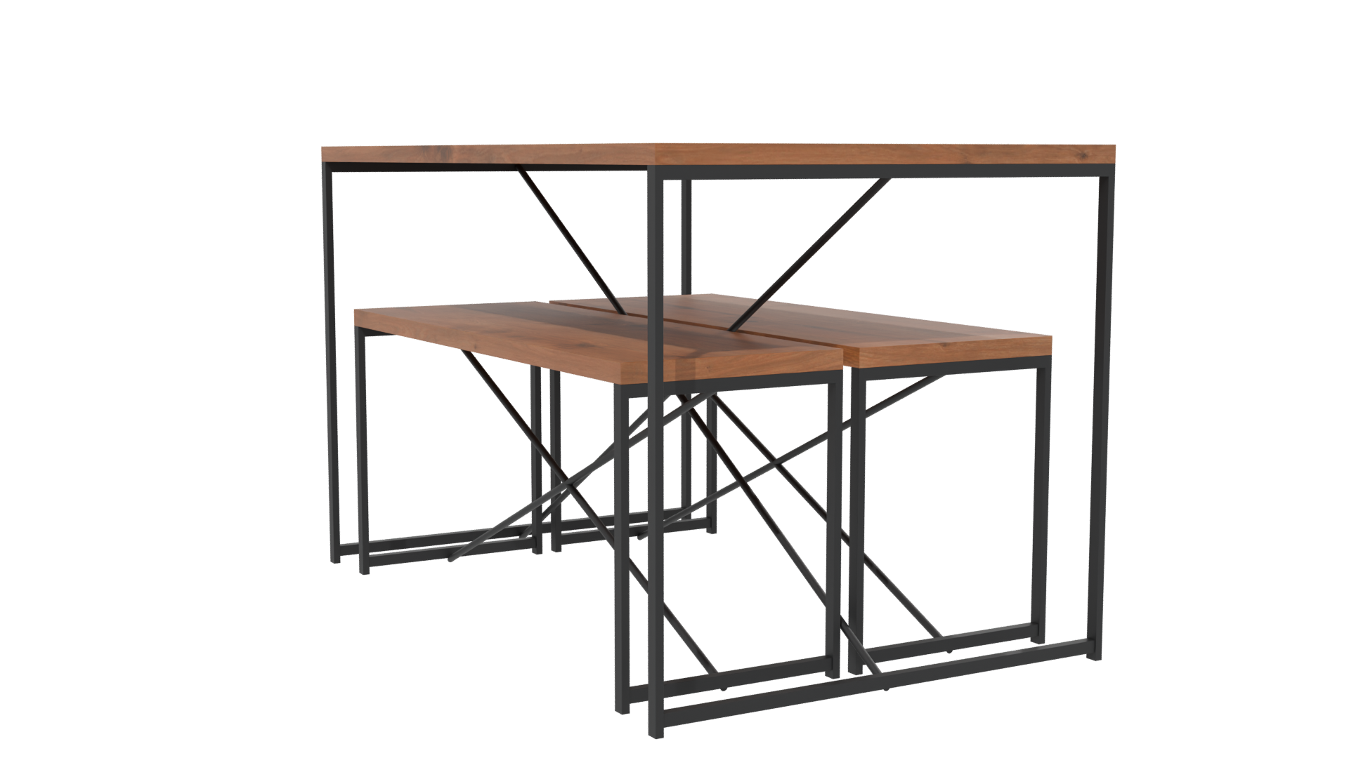 Stylish Nesting Tables Set 3D - Professional 3D Model Render 13