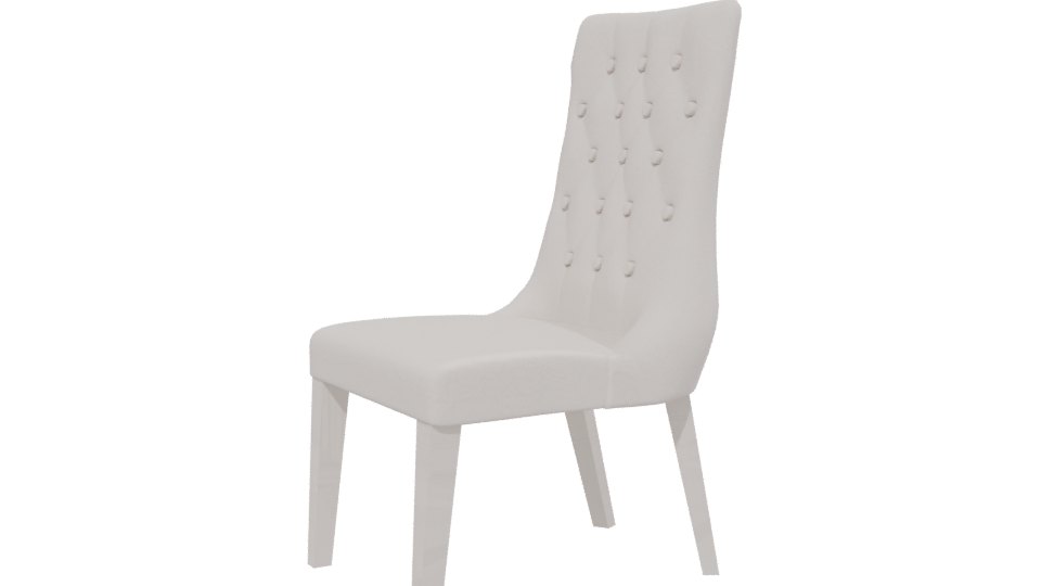 Elegant White Dining Chair 3D - Professional 3D Model Render 13
