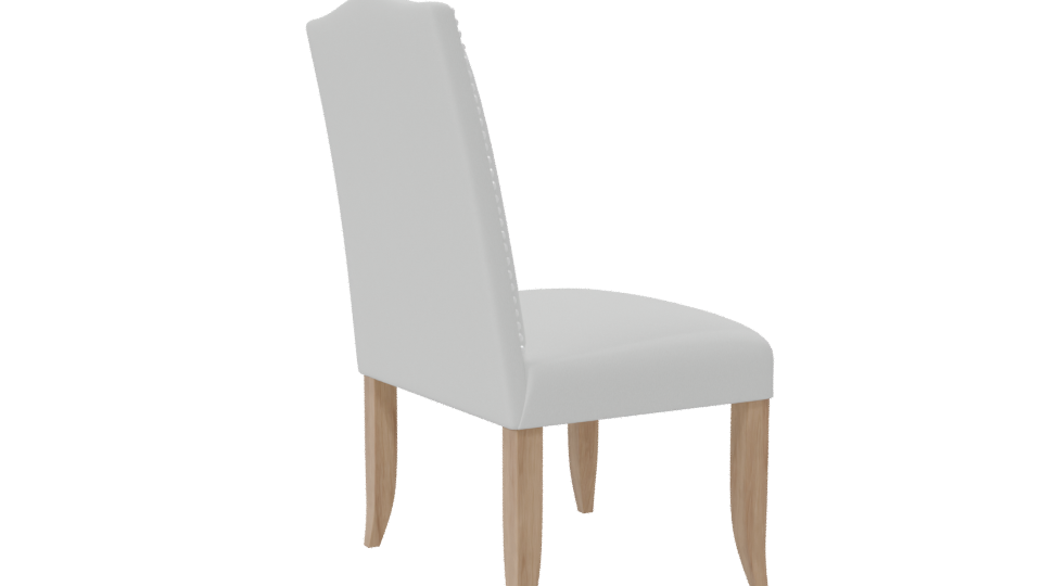 Elegant White Dining Chair Model - Professional 3D Model Render 7