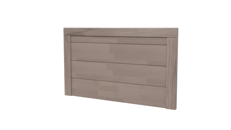 Stylish Wooden Headboard 3D Model - Professional 3D Model Render 6