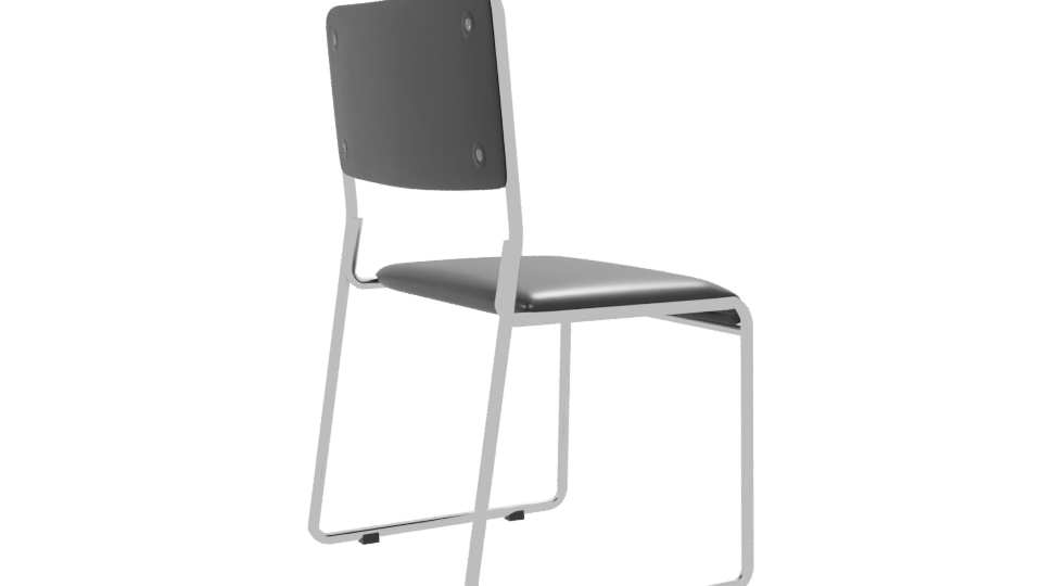 Stylish Metal Frame Chair 3D - Professional 3D Model Render 7