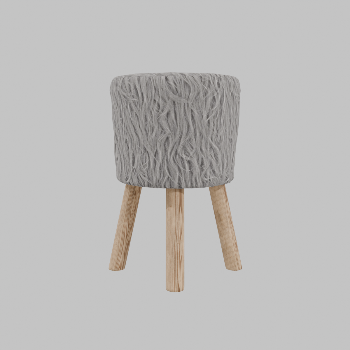 1227805_POUF PELUDO GRIS