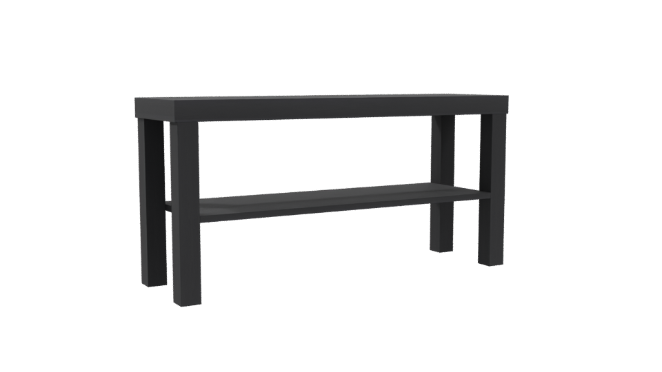 Stylish Black Console Table 3D - Professional 3D Model Render 4