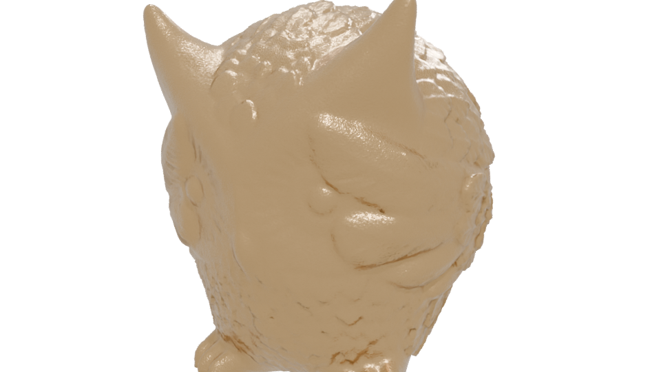 Stylized Owl Figurine 3D Model - Professional 3D Model Render 12