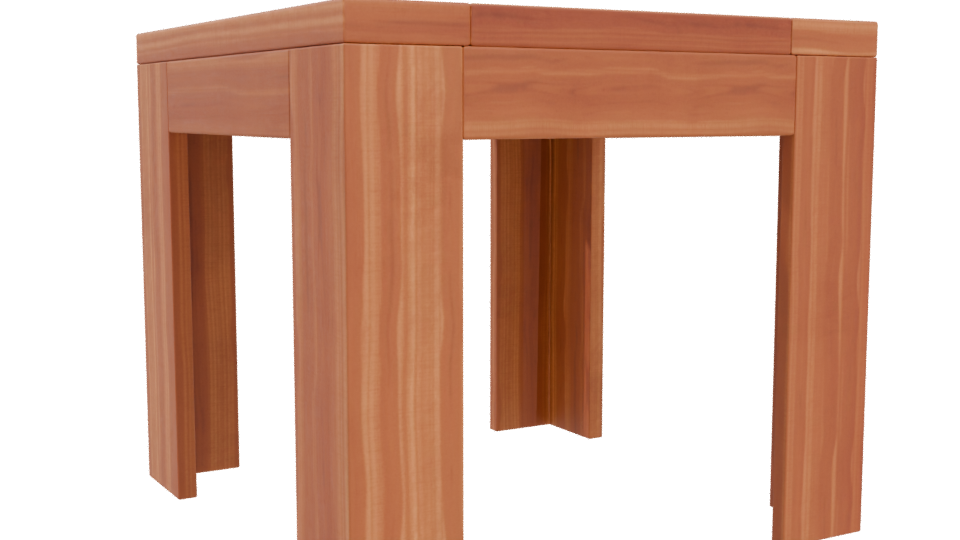 Stylish Wooden Dining Table Model - Professional 3D Model Render 4