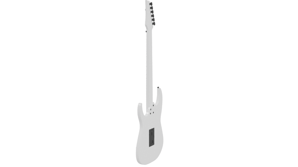 Stylized Electric Guitar Model - Professional 3D Model Render 3