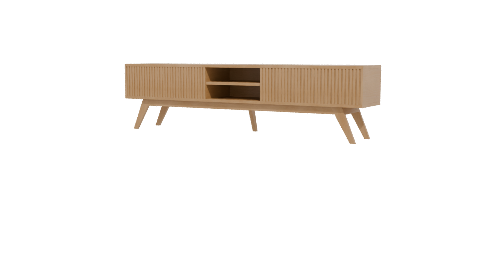 Contemporary Wooden Console Table 3D - Professional 3D Model Render 12
