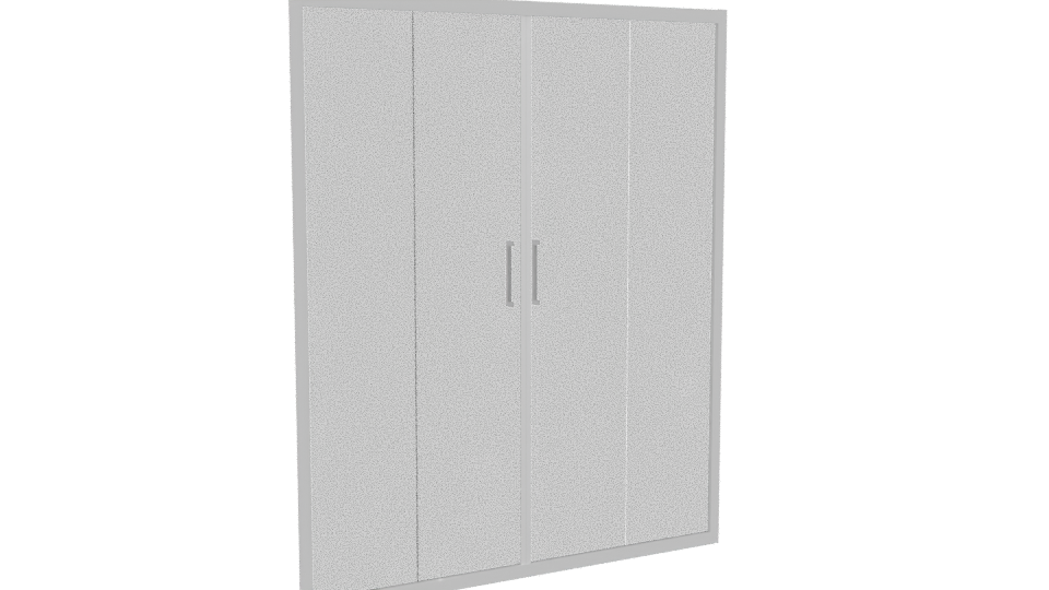Stylish Double Glass Door Model - Professional 3D Model Render 4