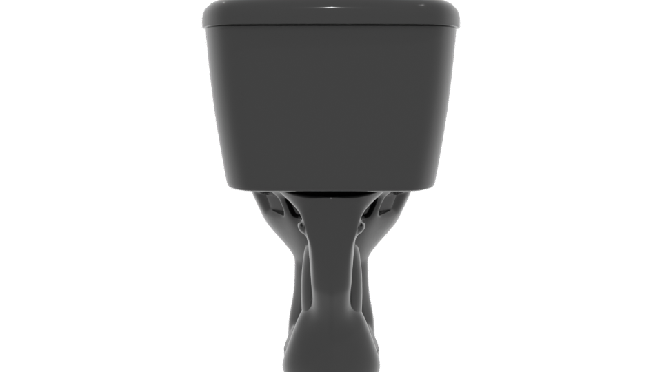 Sleek Black Toilet 3D Model - Professional 3D Model Render 5