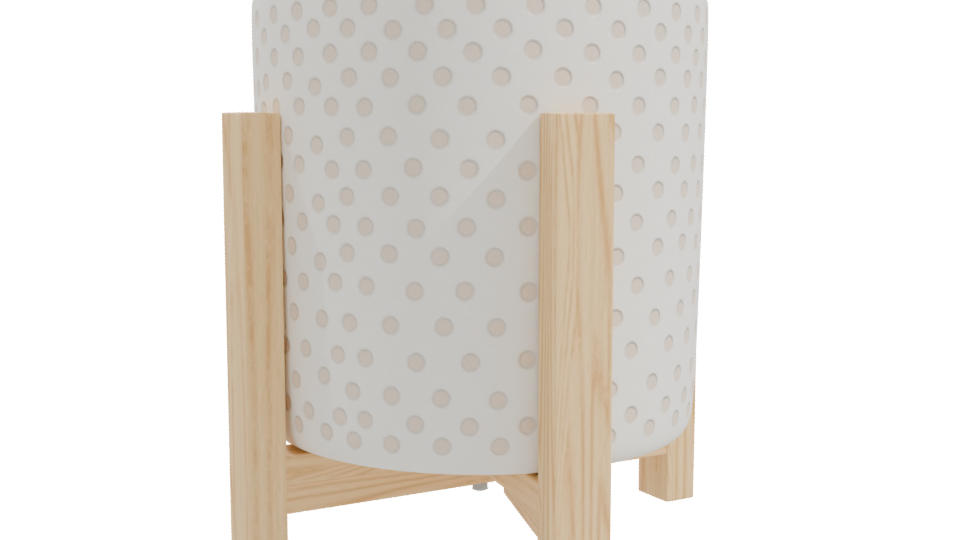 Minimalist Ceramic Planter Stand 3D - Professional 3D Model Render 10