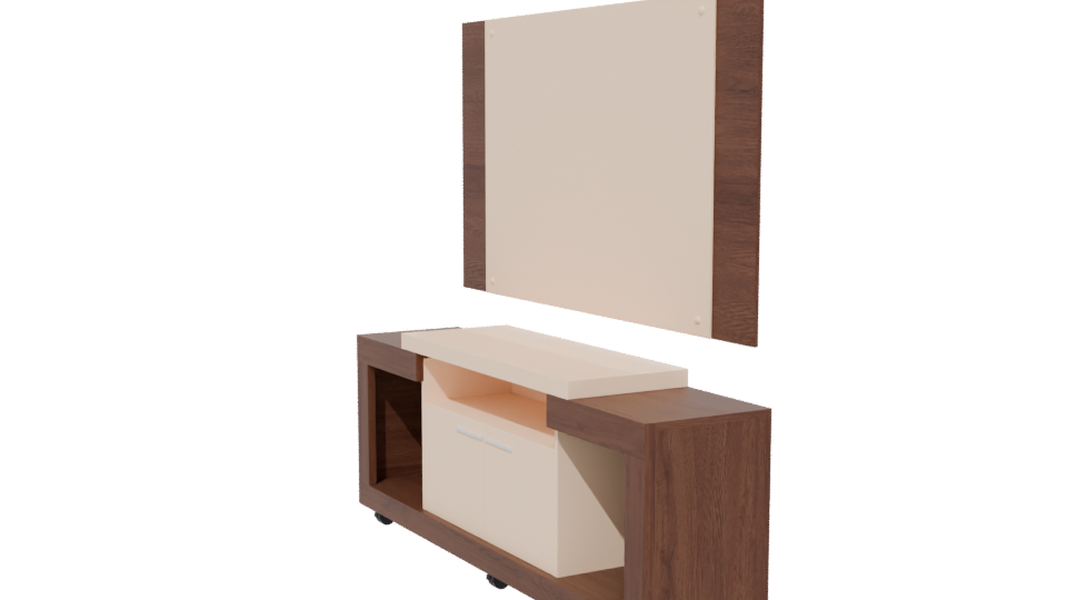 Modern Wooden Entertainment Center 3D Model - Professional 3D Model Render 13