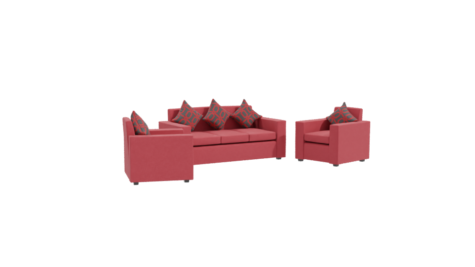 Stylish Fabric Sofa Set 3D - Professional 3D Model Render 10