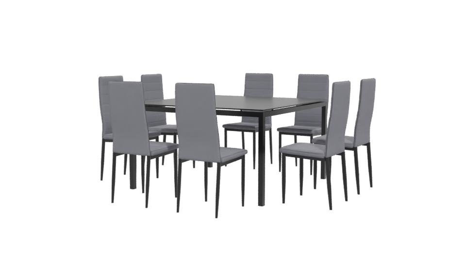 Modern Dining Table Set 3D - Professional 3D Model Render 12