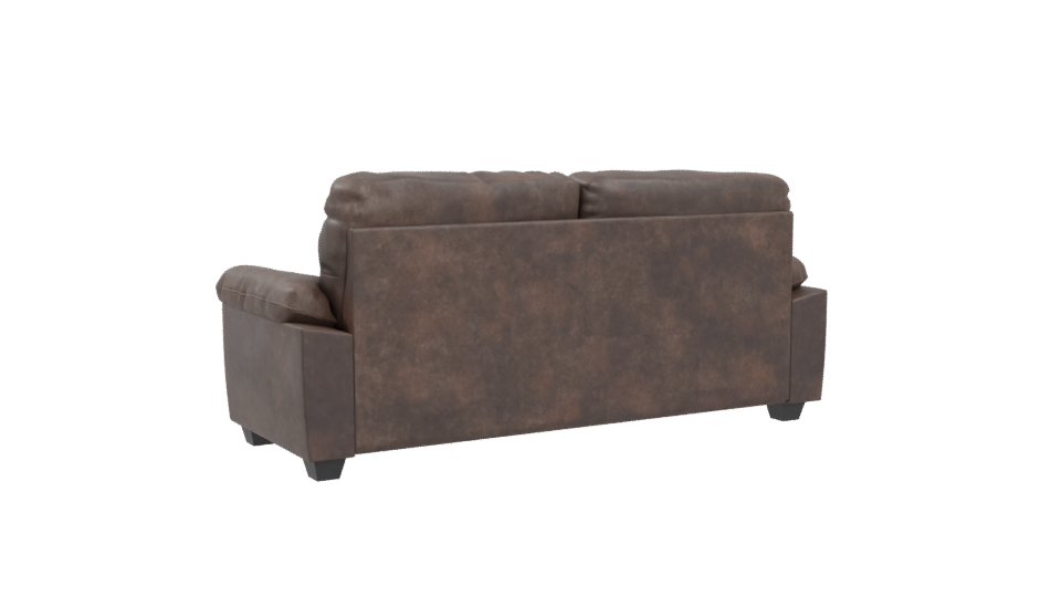 Stylish Brown Leather Sofa 3D - Professional 3D Model Render 4