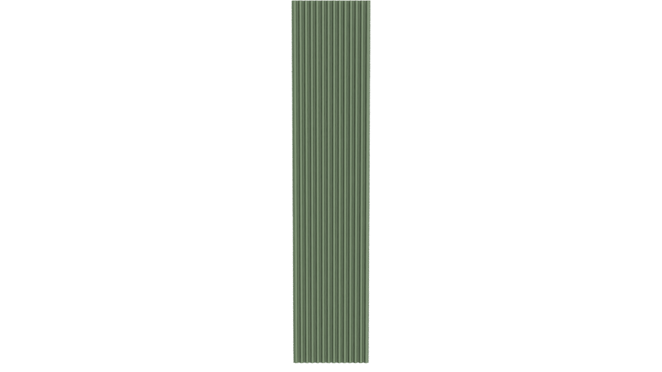 Stylized Vertical Green Slatted Panel 3D Model - Professional 3D Model Render 11