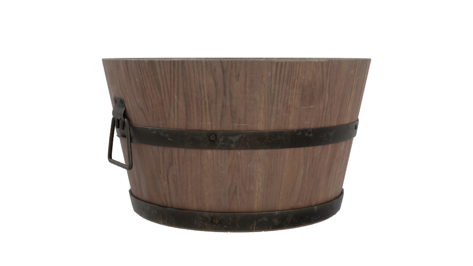 Realistic Wooden Barrel Model - Professional 3D Model Render 4
