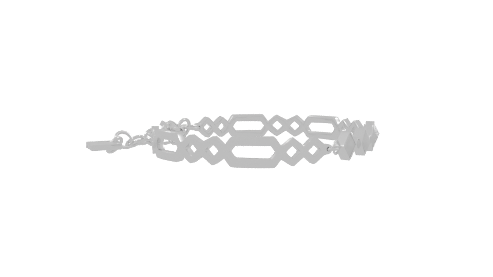 Elegant Silver Bracelet 3D Model - Professional 3D Model Render 9