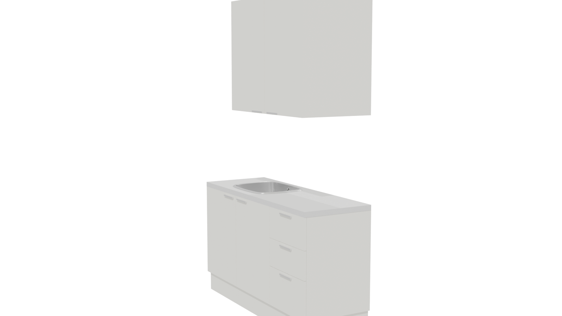 Modern Kitchen Sink Cabinet 3D - Professional 3D Model Render 13