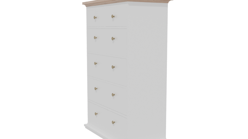 Elegant Wooden Drawer Cabinet 3D - Professional 3D Model Render 13