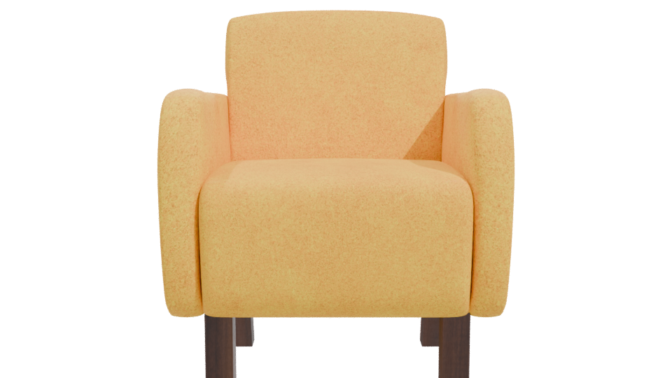 Stylish Modern Yellow Armchair 3D - Professional 3D Model Render 11