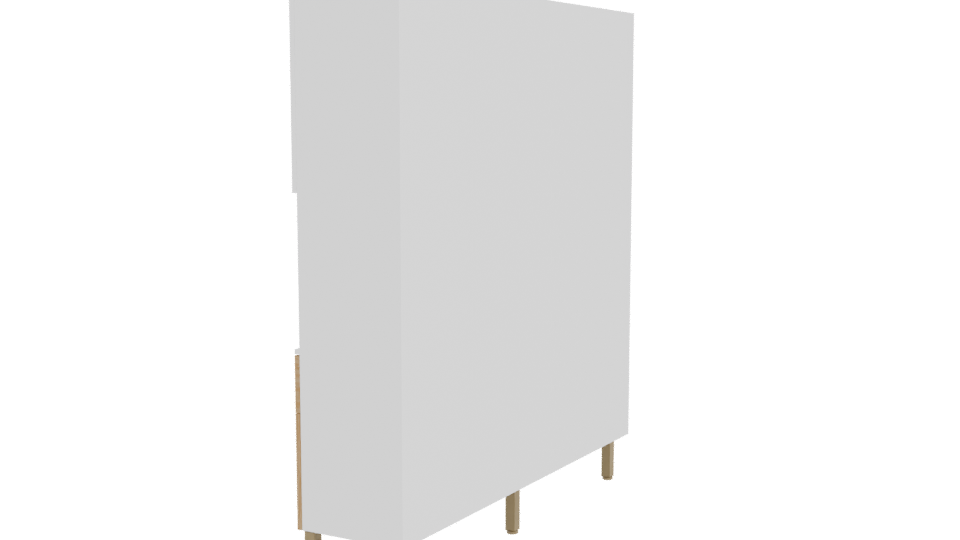 Stylish Wooden Cabinet 3D Model - Professional 3D Model Render 3