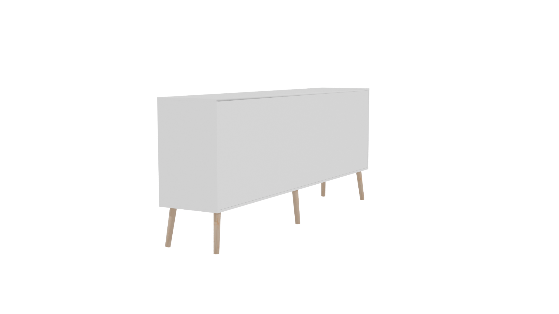 Stylish Modern Wooden Sideboard 3D - Professional 3D Model Render 3