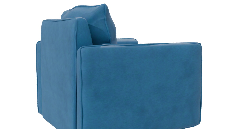 Stylish Modern Fabric Armchair 3D Model - Professional 3D Model Render 7