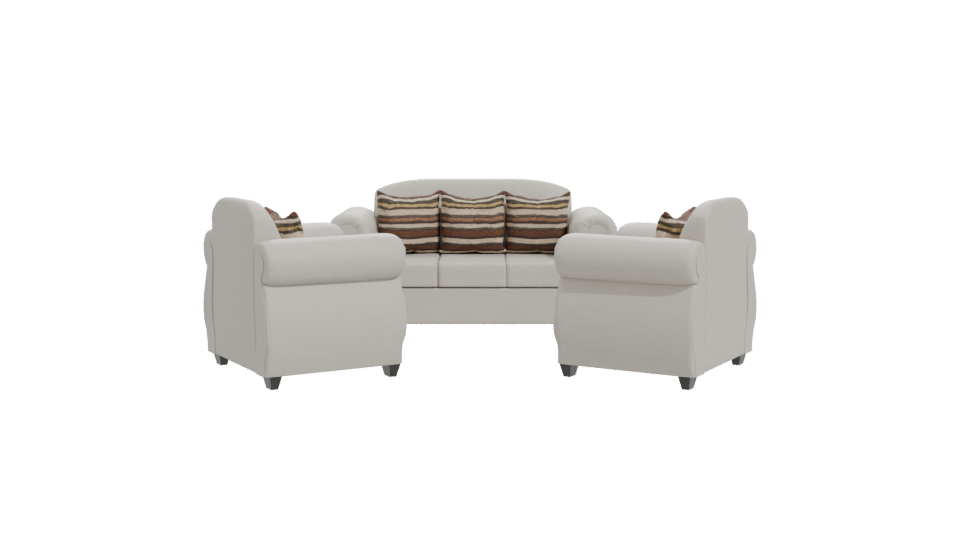 Elegant Upholstered Sofa Set 3D - Professional 3D Model Render 11