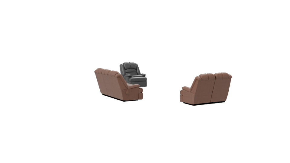 Stylish Reclining Sofa Set 3D - Professional 3D Model Render 7