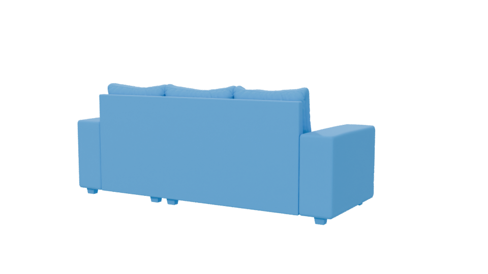 Stylish Blue Sofa Set 3D - Professional 3D Model Render 6
