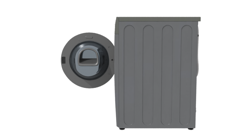 Sleek Front-Loading Washing Machine 3D Model - Professional 3D Model Render 2