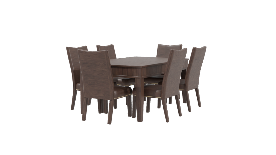 Elegant Modern Dining Table Set 3D Model - Professional 3D Model Render 3