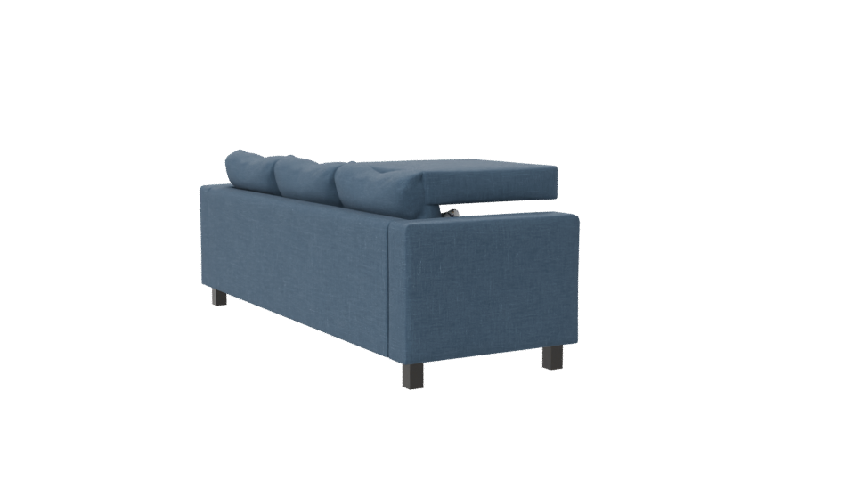 Stylish Blue Sectional Sofa 3D - Professional 3D Model Render 7