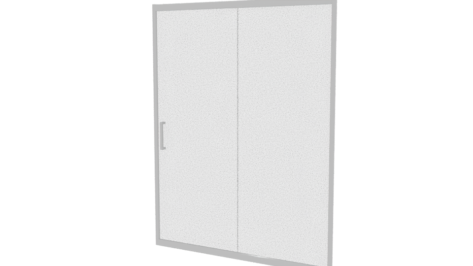 Stylish Modern Shower Door Model - Professional 3D Model Render 12