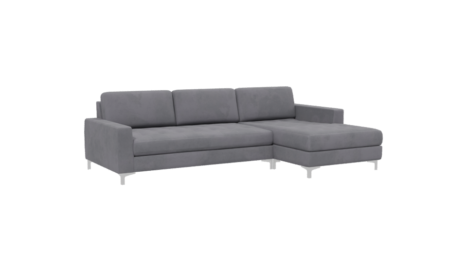 Contemporary Fabric Sectional Sofa 3D Model - Professional 3D Model Render 13