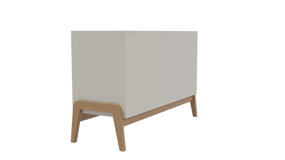 Modern Minimalist Storage Cabinet 3D - Professional 3D Model Render 3