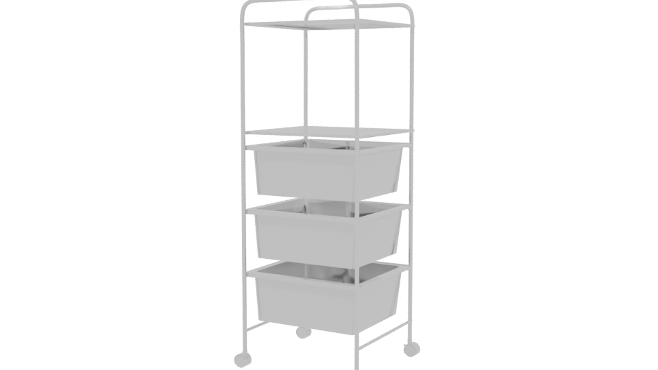 Colorful Storage Shelf Model 3D - Professional 3D Model Render 3