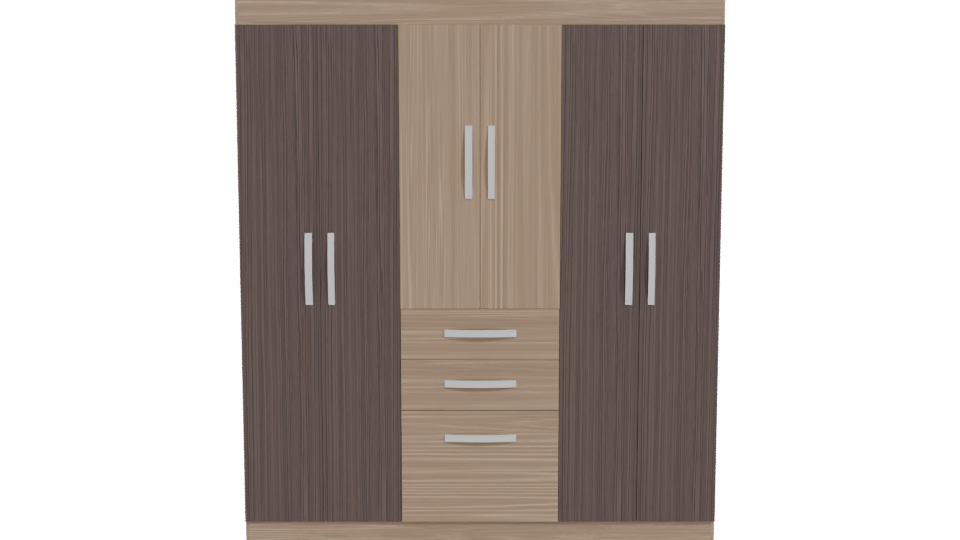 Stylish Wooden Storage Cabinet 3D - Professional 3D Model Render 11