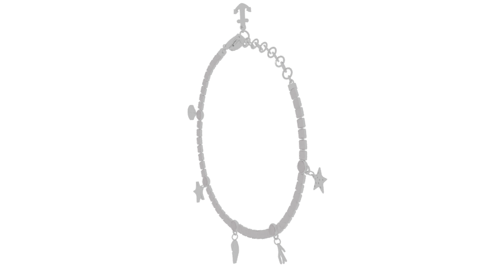 Silver Charm Bracelet 3D Model - Professional 3D Model Render 13