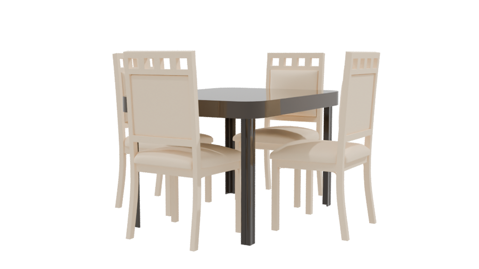 Stylish Dining Table Set 3D - Professional 3D Model Render 9