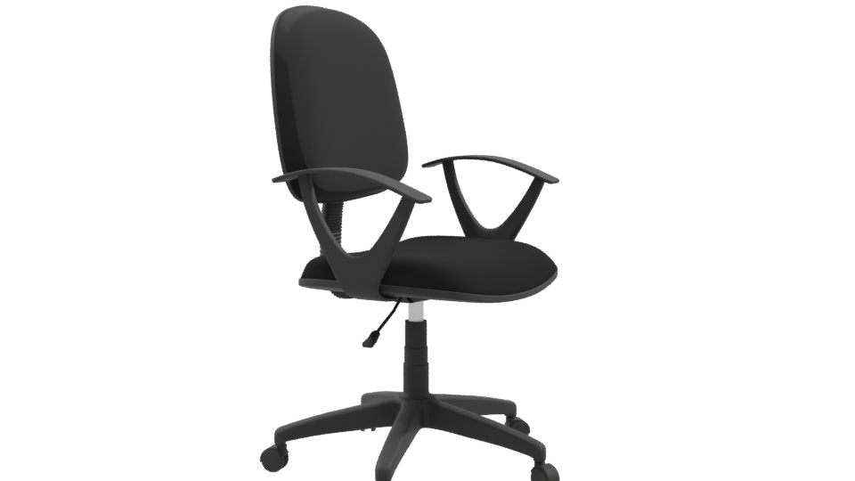 Ergonomic Black Office Chair 3D - Professional 3D Model Render 9