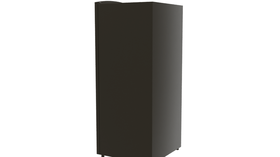 Sleek Black Refrigerator 3D Model - Professional 3D Model Render 3